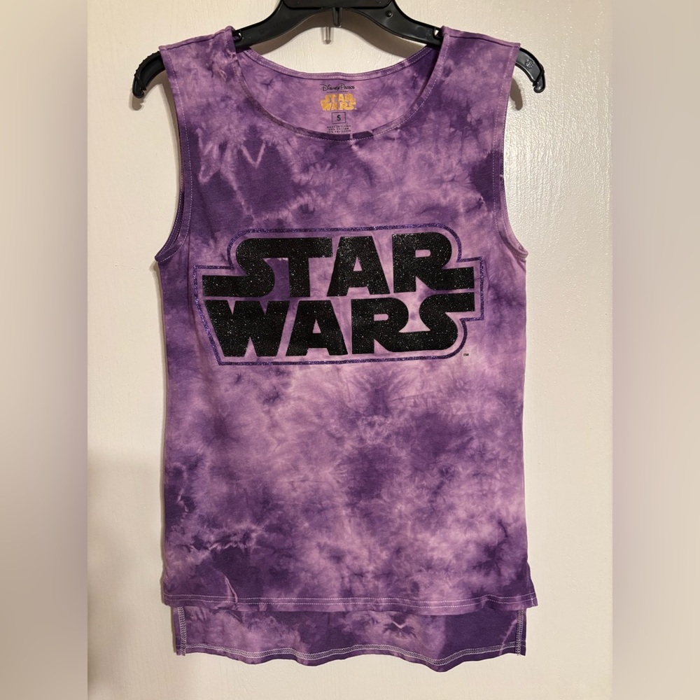 Disney Parks purple tie dye Star Wars tank tank top Small NEW